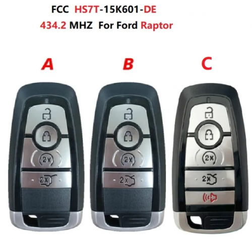 434.2 MHZ FCC HS7T-15K601-DD/HS7T-15K601-DE Aftermarket For Ford Raptor MK5 HITAG PRO 49 Chip Keyless Go No Logo