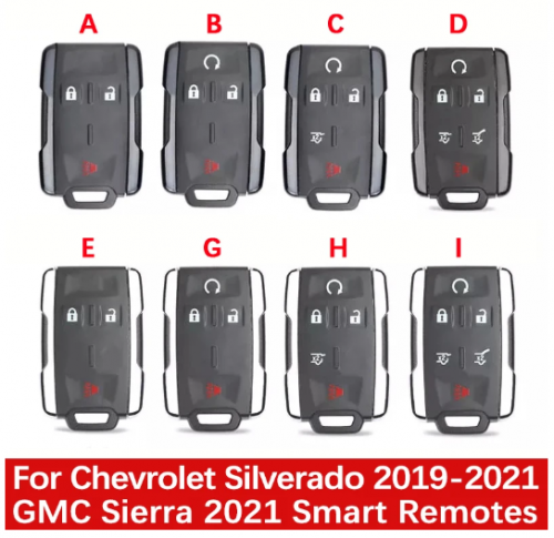 Remote Key For Chevrolet Silverado 2019- 2021 GMC Sierra 2021 FCC M3N-32337200 433MHz No Logo