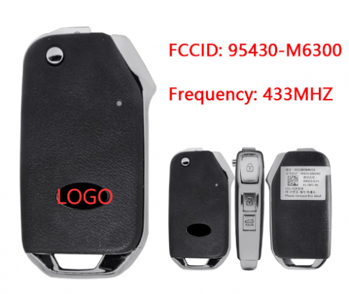 3 Buttons Genuine Flip Key For KIA Cerato 2018-2020 8A Chip Remote Car Key With 433MHZ PN 95430-M6300 FCC TG00520  With Logo