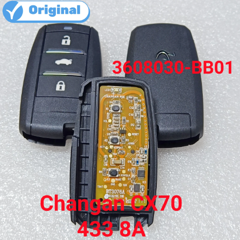 100% Genuine Smart Key For Changan CX70 2023 433Mhz 8A Chip 3608030-BB01 FSK-BB01 With Logo