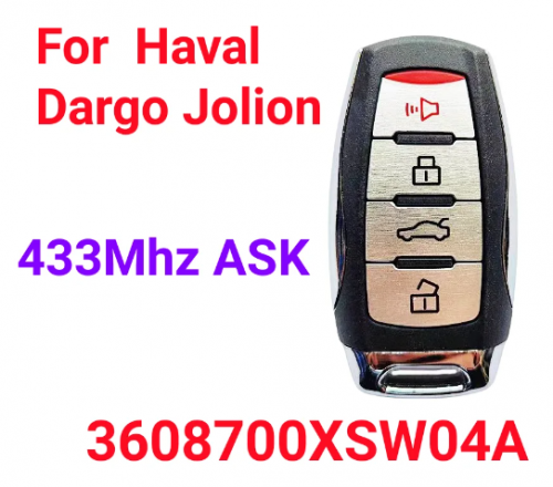 Original Car Keyless Smart Key 433Mhz with 4A Chip For Great Wall GWM Haval SUV H6 Jolion Dargo 3608700XSW04A 3608700ASW04A