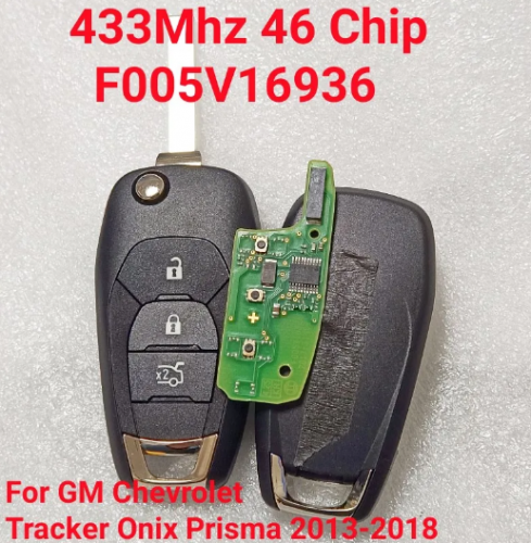 Original Remote key PCB F005V16936 High Quality Shell Remote Key 433Mhz HITAG2 46 For GM Chevrolet Cruze Onix Prisma S10 Sonic Tracker