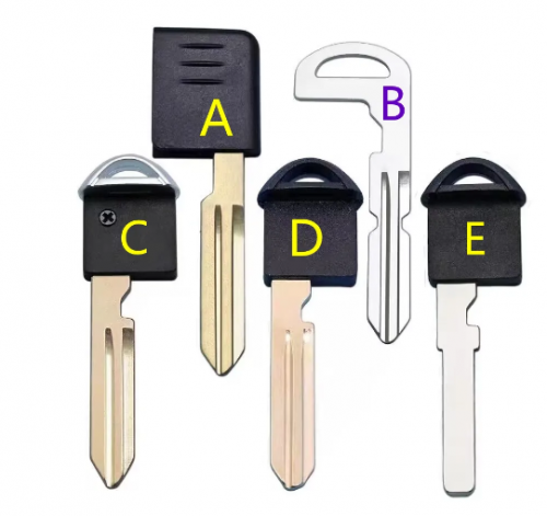 10pcs/lot Emergency Smart Insert Key Blade Blank for Nissan Tiida Versa Sentra Leaf Qashqai Teana X-Trail GTR Remote Key Uncut