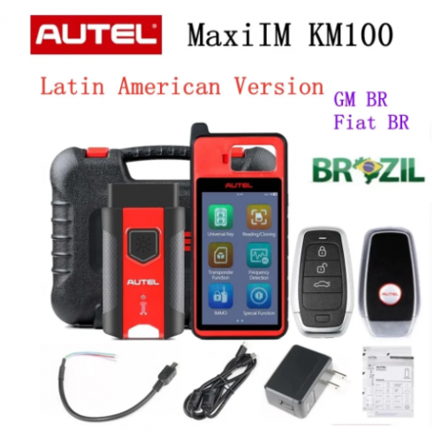 Autel MaxiIM KM100 Universal Key Generator Kit Key Programmer Tool Latin America Version with Brazil For FIAT/GM Lifetime Free