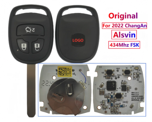 FCCID:4280050-AW02 Original Remote Key For 2022 ChangAn Alsvin 3 Buttons 434Mhz FSK Without Chip With LOGO