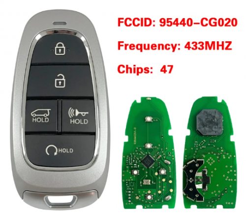 FCCID 95440-CG020 5 Button Key For Hyundai Staria 2022+ Smart Remote Fob Keyless Go Control 47 Chip 433MHz No Logo