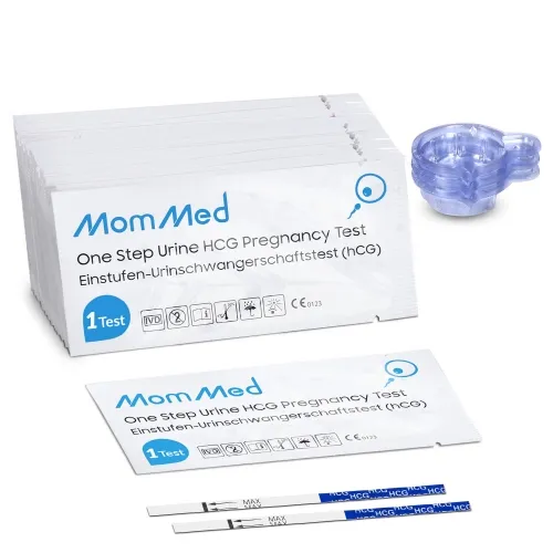 Tiras de prueba de embarazo, HCG 30 pruebas de embarazo para detección temprana, resultados rápidos y precisos, 30 vasos de orina incluidos, HCG fácil