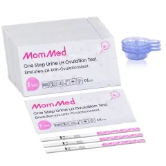 Tiras de prueba de ovulación, kit de predicción de ovulación 50 LH con 50 tazas de recolección gratuitas, prueba de ovulación de seguimiento preciso,