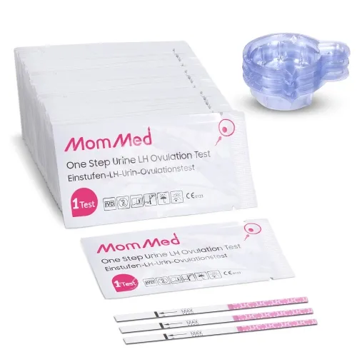 Ovulation Test Strips（LH60）with Free 60 Collection Cups, Reliable LH Surge Predictor OPK Kit, Accurately Track Ovulation Test, High Sensitivity Result