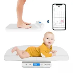 Balanças digitais para bebês MOMMED Bluetooth, balanças para bebês, balanças multifuncionais para animais de estimação e crianças pequenas em libras e