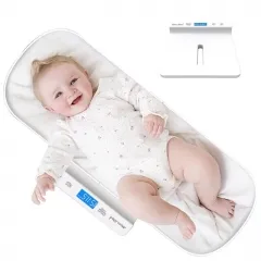 MomMed Babywaage, Multifunktions-Kleinkindwaage, Babywaage Digital, Haustierwaage, Säuglingswaage mit Haltefunktion, blaue Hintergrundbeleuchtung, Gew