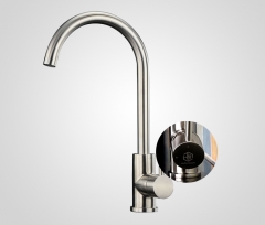 High Quality Sanitary Ware Stainless Steel Hot and Cold Single Handle Deck Mounted Sink Water Mixer Tap Robinet Kitchen Faucet