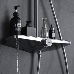 Luxury New Design Home Hotel Bathroom 3 Functions Exposed Installation Flower Rain Shower Column Set
