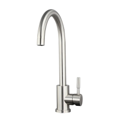 High Quality Sanitary Ware Stainless Steel Hot and Cold Single Handle Deck Mounted Sink Water Mixer Tap Robinet Kitchen Faucet