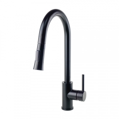 Flexible single handle pull out down head kitchen sink hot cold water saving mixer faucet tap