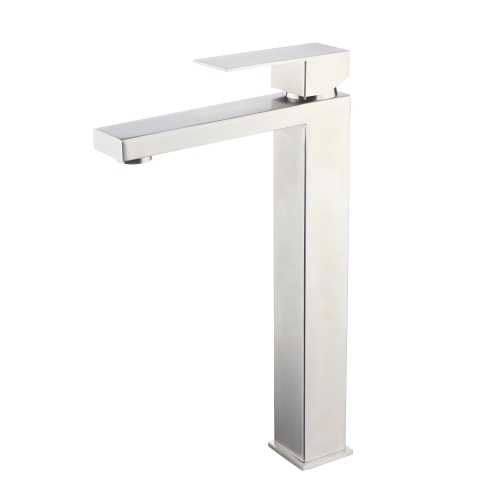 stainless steel 304 single lever single hole deck mounted high bathroom sink faucet aqua taps