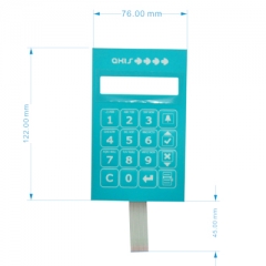 Silver esd Shielding layer metal dome embossing key tactile membrane switch