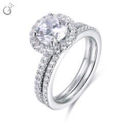 1.13CT T.W. Round Diamond  Engagement Ring in 14kt White Gold