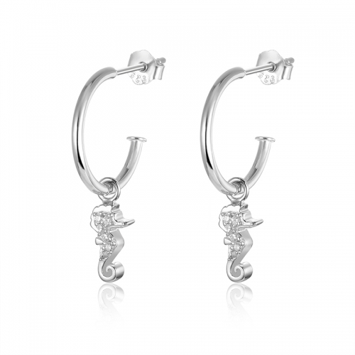 Sea Horse Silver Stud Earrings Fashion Earrings Wholesale