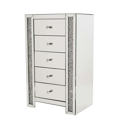 Crushed diamond chest of drawer-CBFF76