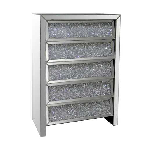 Crushed diamond 5 chest of drawer-CBFF72