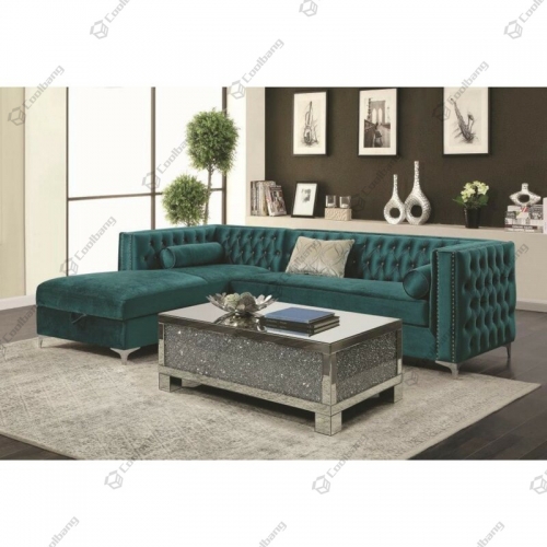 Modern Mirrored Living Room Furniture Crushed Diamond Coffee Table