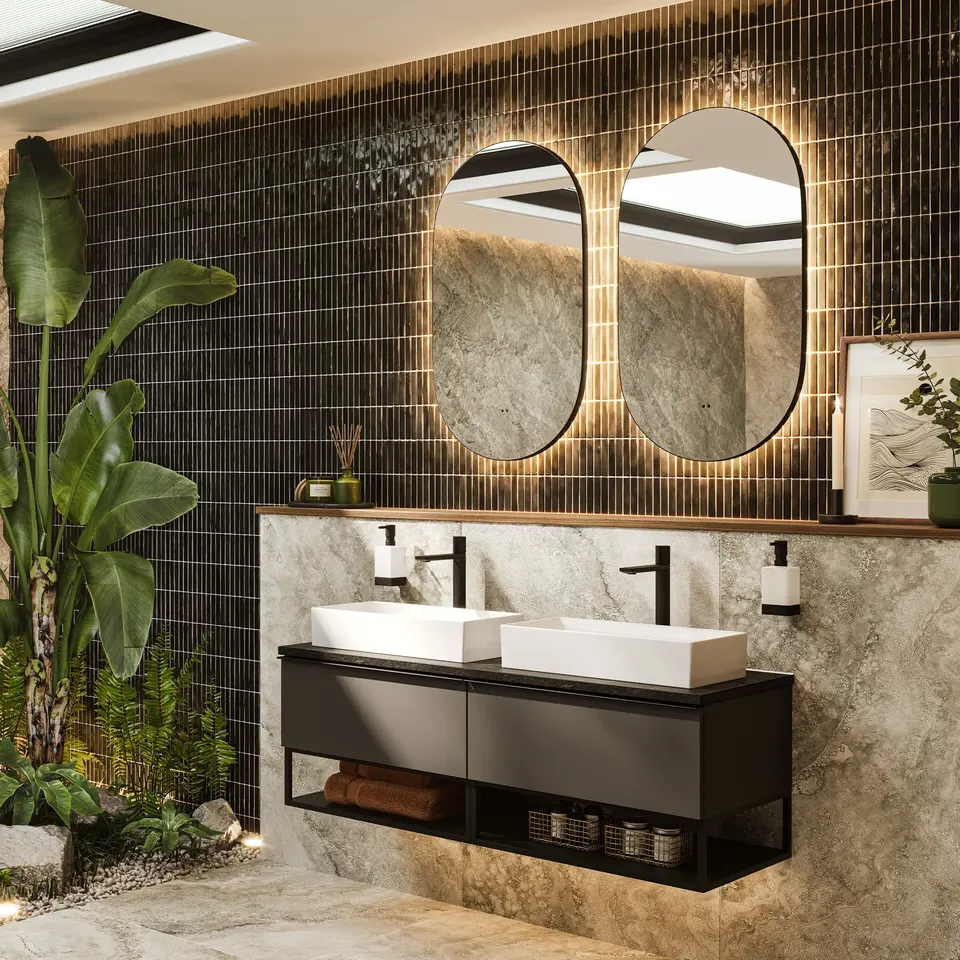 Modern Smart Bath Mirrors Salon Oval Wall Mirror Install Hotel Led Bath Mirror
