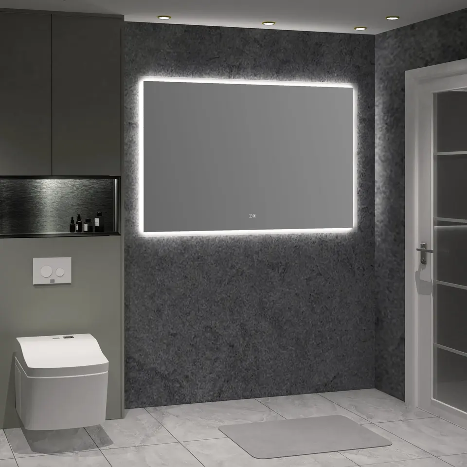 Wholesale Rectangle Anti Fog Bathroom Lighted Backlit Home Bath Mirror Smart Mirror With Led Light