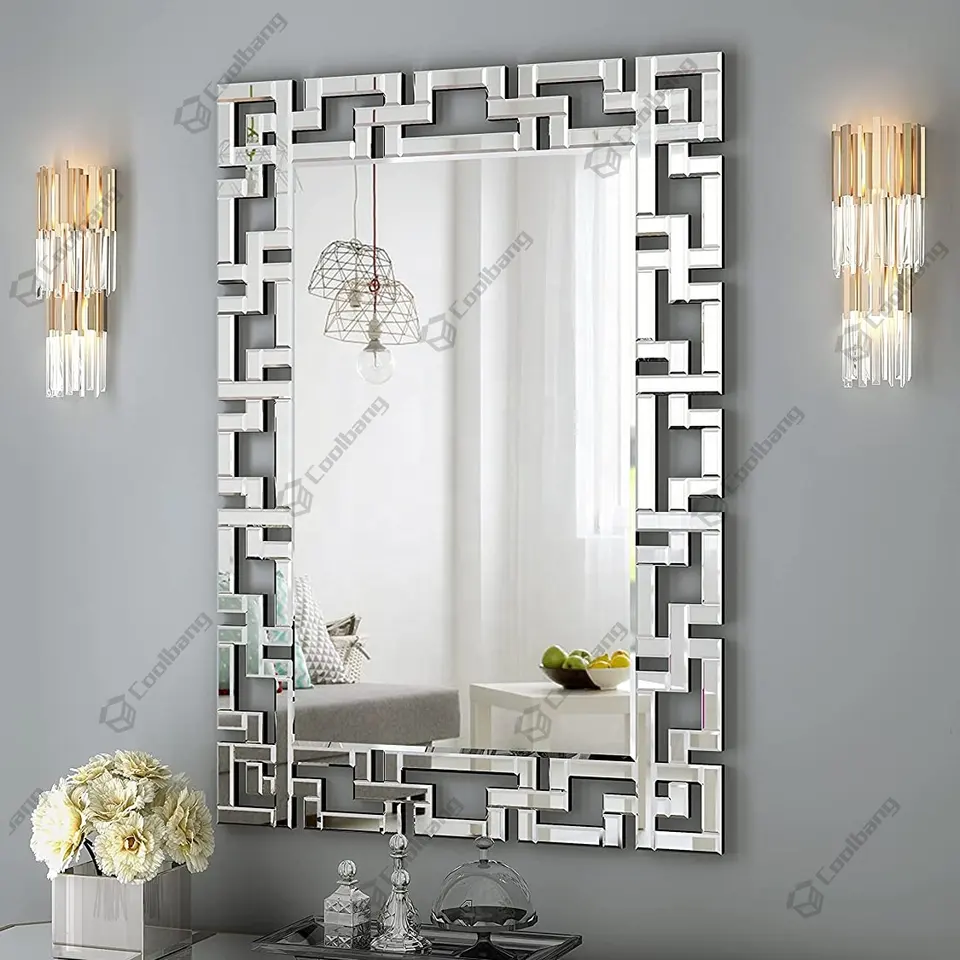 European Livingroom Furniture Home Decoration 80cm Crushed Diamond Wall Mirror