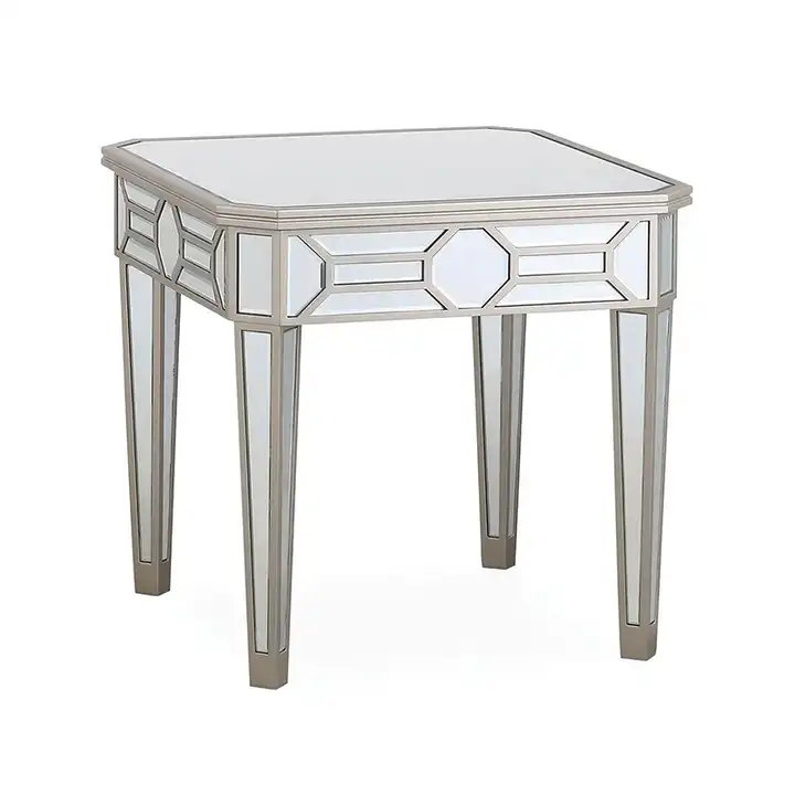 Coolbang Classical Design Living Rooms Furniture Antique Mirrored End Table Square Coffee Table