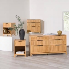 Factory Discount Price Living Room Decorative Solid Wood Cabinet Chest Of Drawers And Bedside Table
