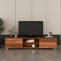 Modern TV Stand With 2 Storage Cabinets Entertainment Center For 65 inch TV Simple Television Media Console Table