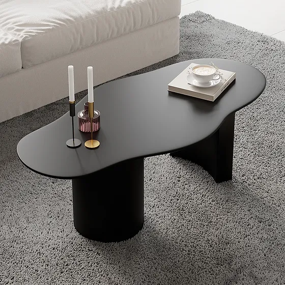 Modern Simple Cheap Coffee Table Mdf Wood Base Center Table Cloud Coffee Table