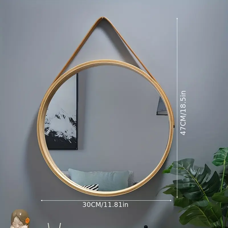 Nordic Luxury Home Decor Round Metal Frame Bathroom Wall Mirrors Makeup Vanity Salon Wall Mirrors