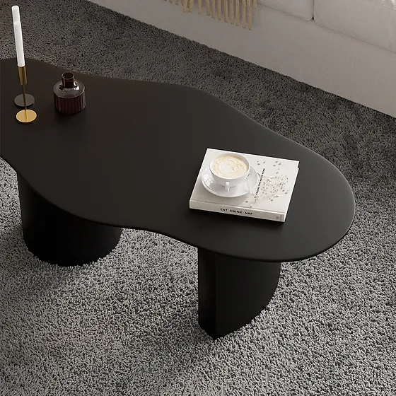 Modern Simple Cheap Coffee Table Mdf Wood Base Center Table Cloud Coffee Table