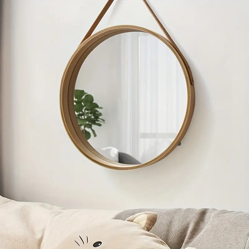 Nordic Luxury Home Decor Round Metal Frame Bathroom Wall Mirrors Makeup Vanity Salon Wall Mirrors