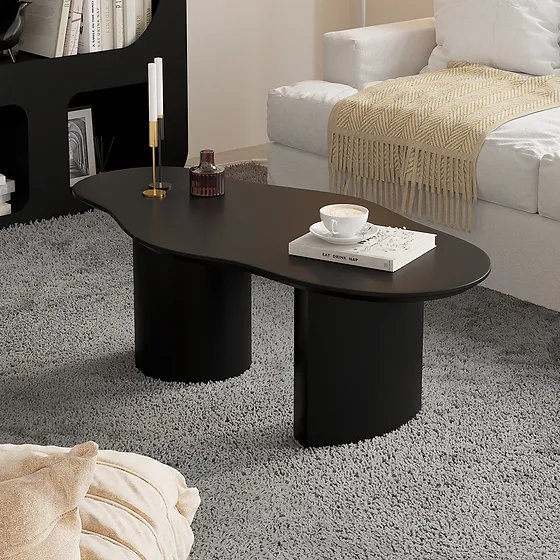 Modern Minimalist Style Mdf Material Black/White Center Table Interior Decoration Cloud Coffee Table