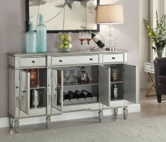 High Quality Luxury Mirrored Wine Cutlery Storage Cabinet Kitchen Sideboard For Dining Room