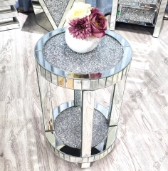 Wholesale Living Room Mirrored Furniture Crushed Diamond End Table