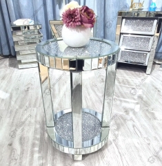 Wholesale Living Room Mirrored Furniture Crushed Diamond End Table