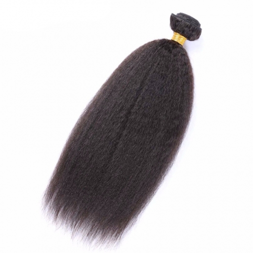 1 Bundle Kinky Straight Hair High Quality Human Natural Color Beauty