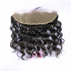 13x4 Water Wave Lace Frontal With Baby Hair And Bleached Knots 100% Human Hair