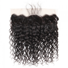 13x4 Deep Wave Curly Transparent Lace Frontal Cheap Price No Damage New Products 100% Human Hair Bleached Knots 13x4