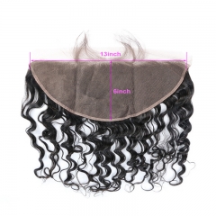 13x6 Wavy Natural Wave Lace Frontal Natural Headline Hand Tied Pre Plucked Hairline Suitable Dying Colors
