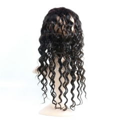 360 Lace Band Frontal Natural Wave Wavy Can Be Permed No Shedding No Tangle Pre Plucked Hairline Hand Tied