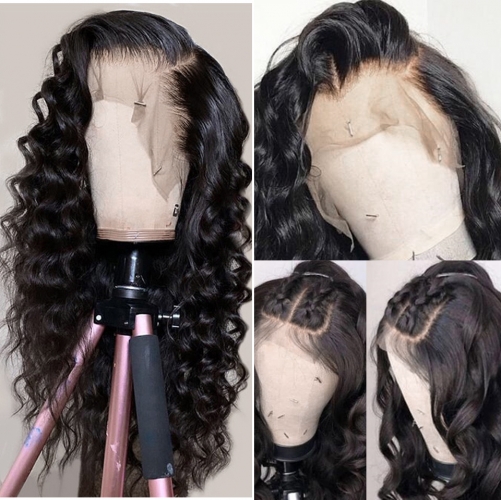 Loose Wave 360 Lace Front Wig 150% Density Pre Plucked Hairline Remy Hair