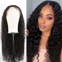 Kinky Curly Lace Front Wig No Shedding No Tangle Remy Hair No Chemical Processing Pre Plucked Hairline