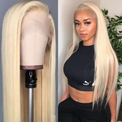 Blonde #613 Color Straight 360 Lace Wig Adjustable Fits Perftecly Around Your Ears Lace Front Wig