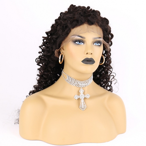 Human Hair Jerry Curl Full Lace Closure Wig With Baby Hair For Black Women
