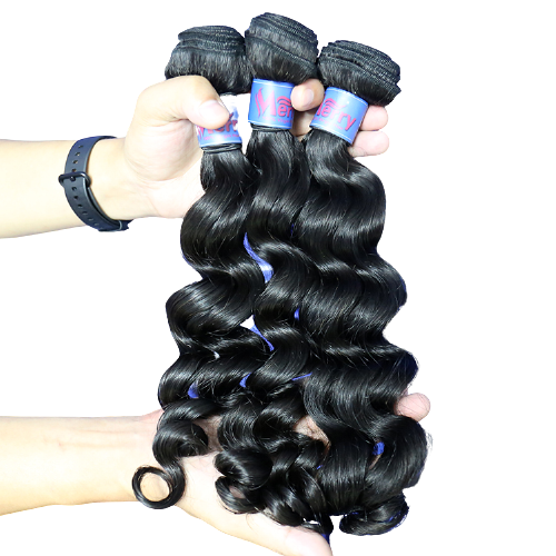 3 Bundles Natural Wave Wavy No Chemical Full Cuticle No Tangle 100% Best Quality Virgin Wavy Hair Bundles